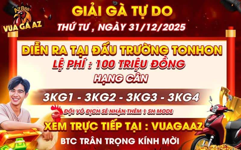 [THÔNG BÁO] Giải 4 Con Gà Tự Do Tại TonHon 31/12/2025