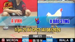 Trận 21 CPC2 Ngày 14/8/2026 Trên Vua Gà AZ