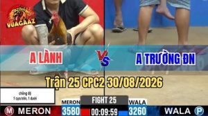Trận 25 CPC2 Ngày 30/08/2026 Trên Vua Gà AZ