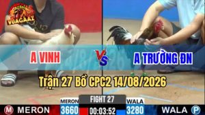 Trận 27 CPC2 Ngày 14/8/2026 Trên Vua Gà AZ