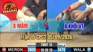 Trận 15 CPC2 Ngày 5/9/2026